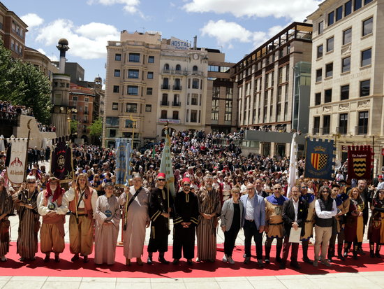 Colorful activity at the Festival of Moors and Christians in Lleida